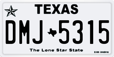 TX license plate DMJ5315