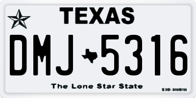 TX license plate DMJ5316