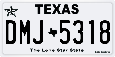 TX license plate DMJ5318