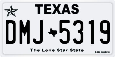 TX license plate DMJ5319