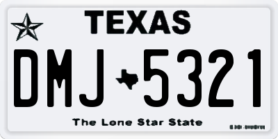 TX license plate DMJ5321