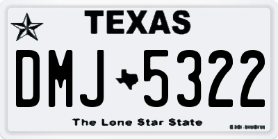 TX license plate DMJ5322