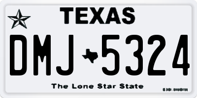 TX license plate DMJ5324