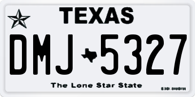 TX license plate DMJ5327