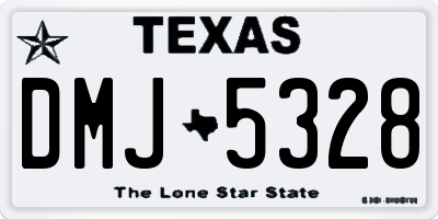 TX license plate DMJ5328