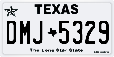 TX license plate DMJ5329