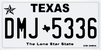 TX license plate DMJ5336