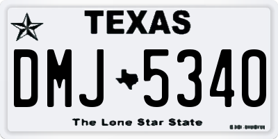 TX license plate DMJ5340