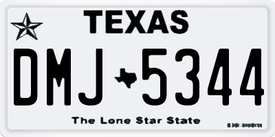 TX license plate DMJ5344