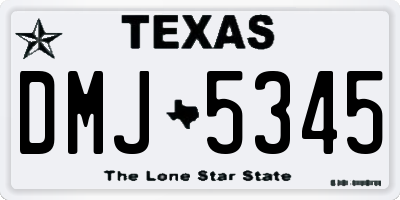 TX license plate DMJ5345