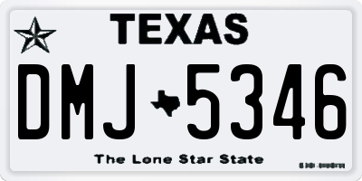TX license plate DMJ5346