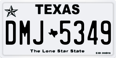 TX license plate DMJ5349