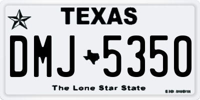 TX license plate DMJ5350