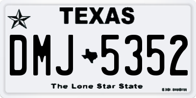 TX license plate DMJ5352