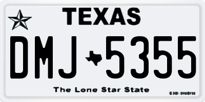 TX license plate DMJ5355