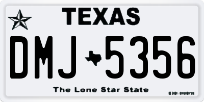 TX license plate DMJ5356