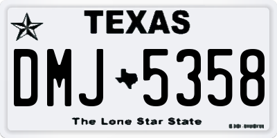TX license plate DMJ5358
