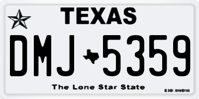 TX license plate DMJ5359