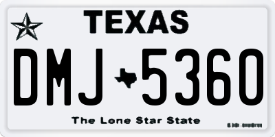 TX license plate DMJ5360