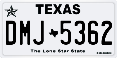 TX license plate DMJ5362