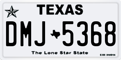 TX license plate DMJ5368