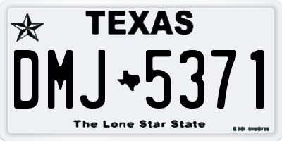 TX license plate DMJ5371