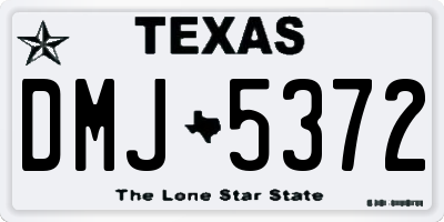 TX license plate DMJ5372