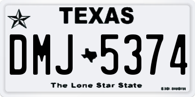 TX license plate DMJ5374