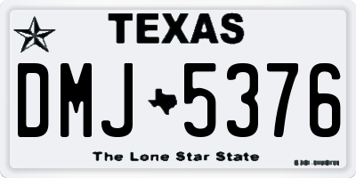TX license plate DMJ5376