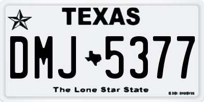 TX license plate DMJ5377