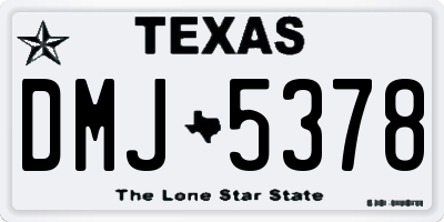 TX license plate DMJ5378