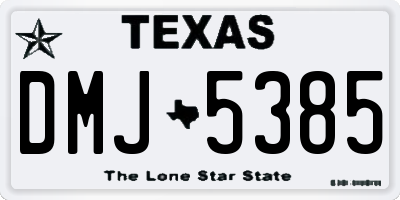 TX license plate DMJ5385