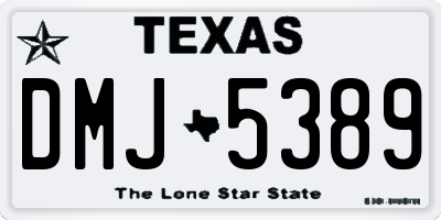 TX license plate DMJ5389