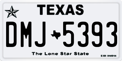 TX license plate DMJ5393