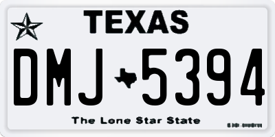 TX license plate DMJ5394