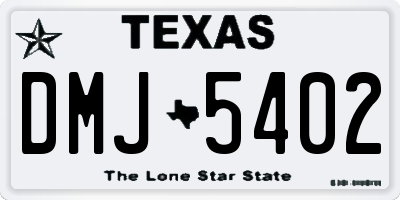 TX license plate DMJ5402