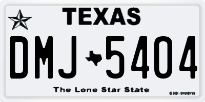 TX license plate DMJ5404