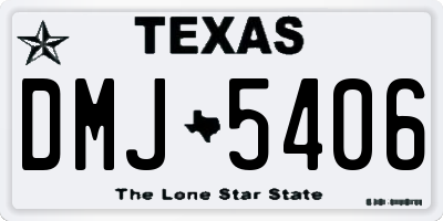 TX license plate DMJ5406