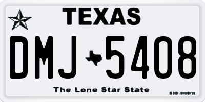 TX license plate DMJ5408