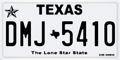 TX license plate DMJ5410