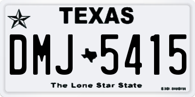 TX license plate DMJ5415