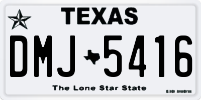 TX license plate DMJ5416