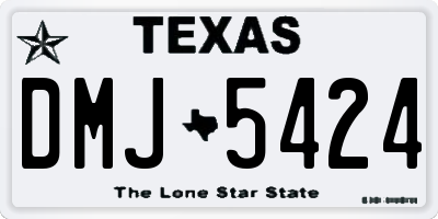 TX license plate DMJ5424
