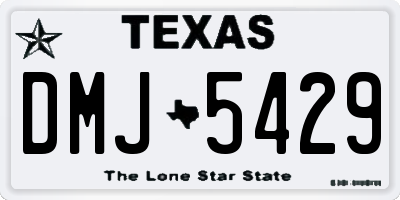 TX license plate DMJ5429