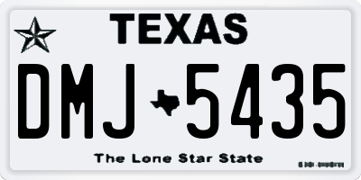 TX license plate DMJ5435