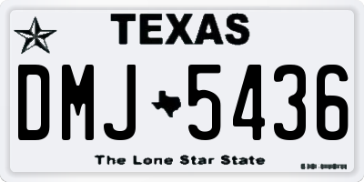 TX license plate DMJ5436