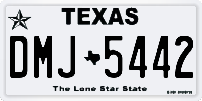 TX license plate DMJ5442