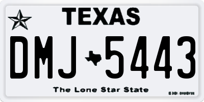 TX license plate DMJ5443