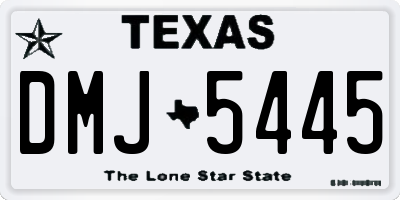 TX license plate DMJ5445