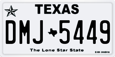 TX license plate DMJ5449